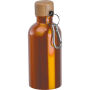 Drinkfles van rvs met karabijnhaak, 400 ml