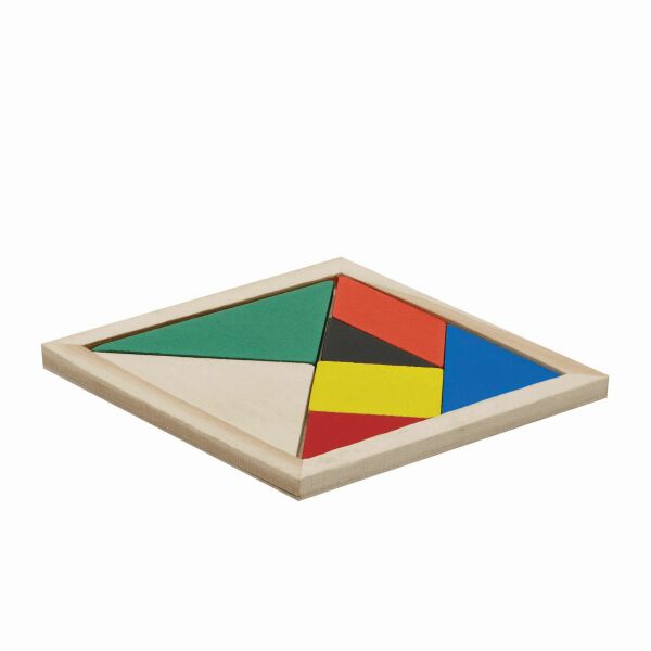 Houten puzzel TANGRAM BASE diverse kleuren