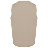 Bodywarmer polykatoen multizakken Beige 4XL