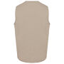Bodywarmer polykatoen multizakken Beige 4XL