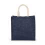 Shopper van jutecanvas - groot model Midnight Blue One Size