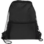 Adventure gerecyclede geïsoleerde tas met trekkoord 9L - Zwart