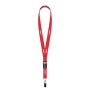 Afneembare polyester lanyard in Pantone-kleur met zeefdruk en bulldogclip Afneembare polyester lanyard in Pantone-kleur met zeefdruk en bulldogclip