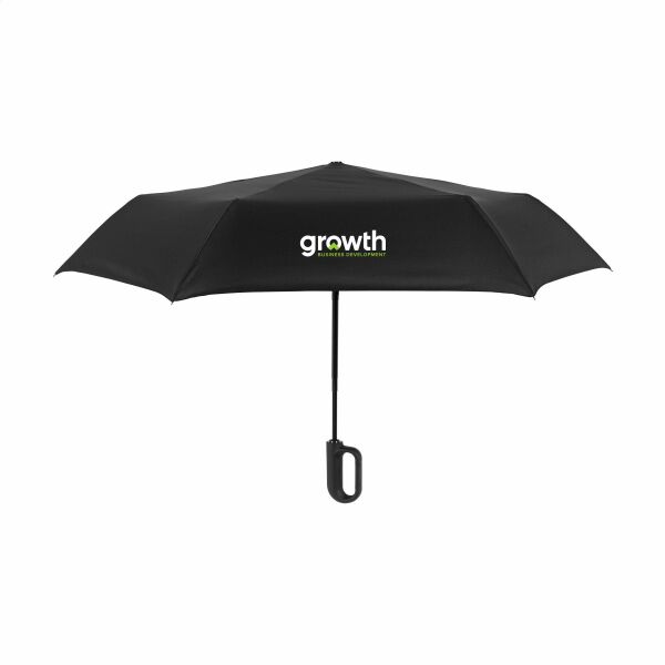 Carabiner RCS RPET parapluie pliable 21 inch - noir Carabiner RCS RPET parapluie pliable 21 inch - noir