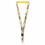 Afneembare polyester keycord met gesublimeerde satijnen overlay