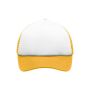 5 Panel Polyester Mesh Cap for Kids white/gold-yellow