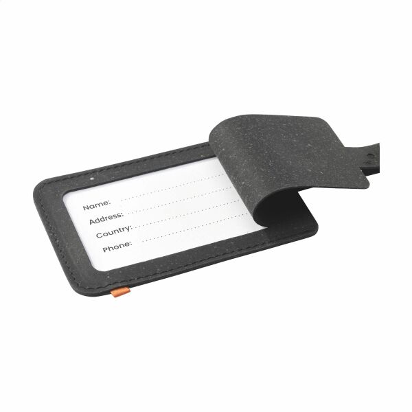 Recycled Leather Luggage Tag Gepäckanhänger - schwarz Recycled Leather Luggage Tag Gepäckanhänger - schwarz