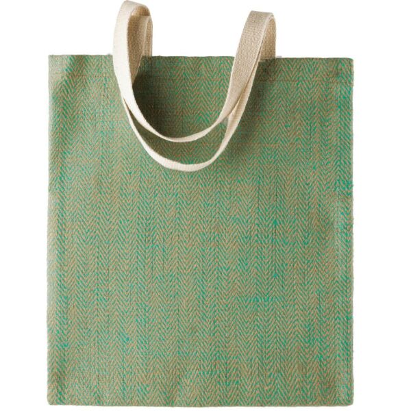100% Natuurlijke Jute Tas natural/water green one size 100% Natuurlijke Jute Tas natural/water green one size