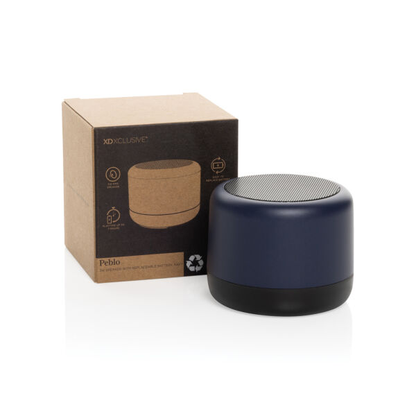Peblo RCS 3W speaker met vervangbare batterij, blauw Peblo RCS 3W speaker met vervangbare batterij, blauw