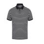 STRIPED JERSEY POLO SHIRT, NAVY/WHITE, XS, FRONT ROW