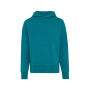 Iqoniq Yoho gerecycled katoen relaxed hoodie, verdigris (XXS)