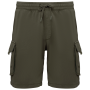Duurzame verwassen herencargoshort van French Terry Washed Organic Khaki XS