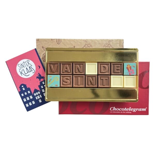 Chocotelegram® 14 Van de Sint met logo Chocotelegram® 14 Van de Sint met logo