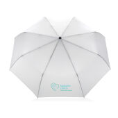 21" Impact AWARE™ RPET 190T auto open/dicht paraplu, wit