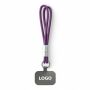 Sleutelhanger & telefoonhouder met koord met leren uiteinde.