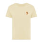 IQONIQ Yala dames lichtgewicht gerecycled katoen t-shirt, cream yellow (L)