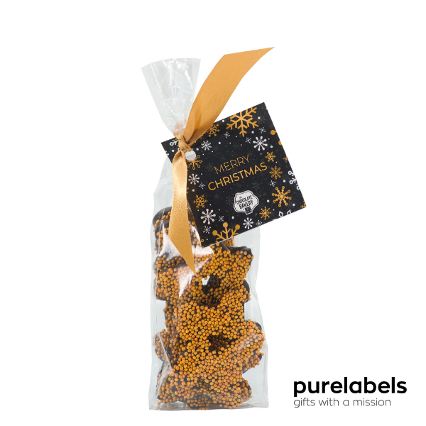 Kerst chocolade | Musket sterren puur | 100 g