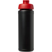 Baseline® Plus grip 750 ml sportfles met flipcapdeksel - Zwart/Rood