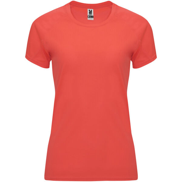 Bahrain short sleeve women's sports t-shirt - Fluor Coral - S