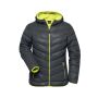 Ladies' Down Jacket carbon/acid-yellow M