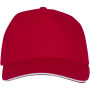 Ceto 5 panel sandwich cap - Rood