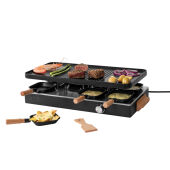 BOSKA Raclette Gourmet Party, 8 Personen (EU Type F), zwart