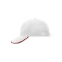 6 Panel Double Sandwich Cap white/red/navy one size