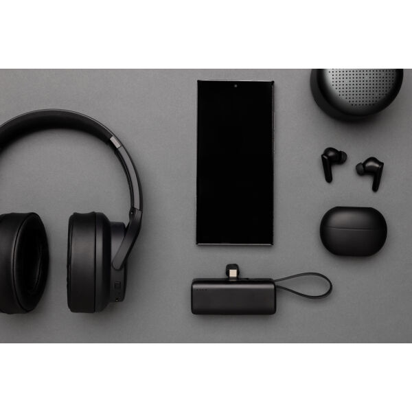 Powerlink RCS Rplastic 3000 mAh powerbank USB C connector, zwart Powerlink RCS Rplastic 3000 mAh powerbank USB C connector, zwart