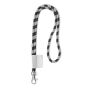 Polyester 2-kleurige koord-lanyard met full color label