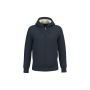 Ecologische uniseks sweater met rits en sherpavoering Navy Blue XS
