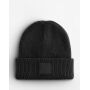 Kids Deep Cuffed Tonal Patch Beanie - Black - 3-8 YRS Kids Deep Cuffed Tonal Patch Beanie - Black - 3-8 YRS