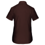Overhemd in onderhoudsvriendelijk polykatoen-popeline korte mouwen dames Brown XL