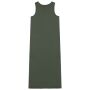 Ecologische verwassen damesjurk in jersey washed organic khaki L
