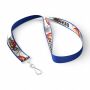 Polyester keycord met gesublimeerde satijnen overlay
