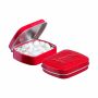 Mini scharnierblikje embossing Rood Pepermunt Mini scharnierblikje embossing Rood Pepermunt