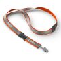 Afneembare polyester keycord met reflecterende overlay