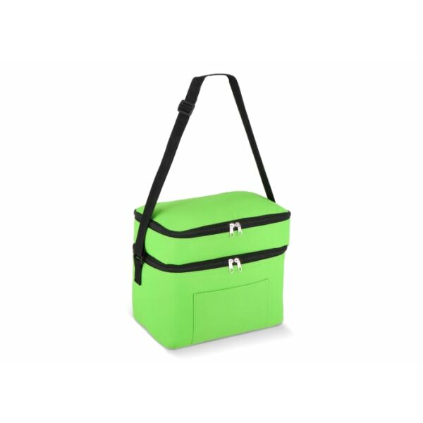 R-PET 600D koeltas met dubbele compartimenten, 30 x 20 x 25 cm, 12L - Lichtgroen R-PET 600D koeltas met dubbele compartimenten, 30 x 20 x 25 cm, 12L - Lichtgroen