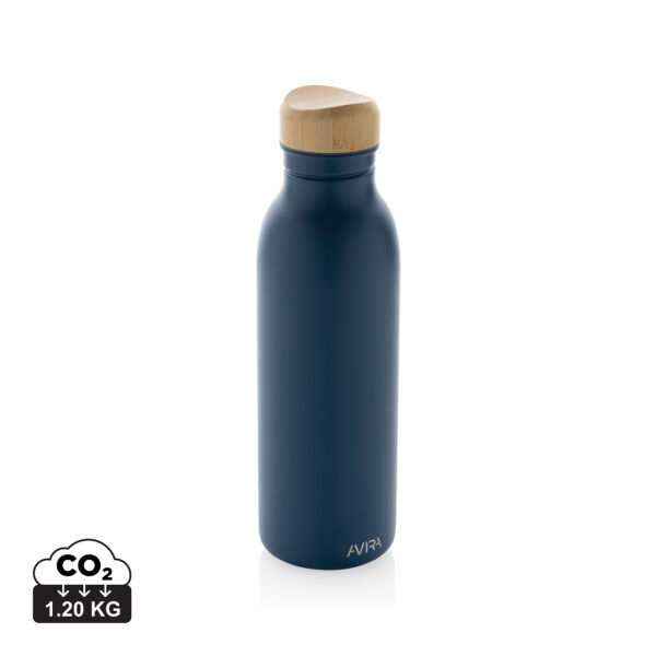 Avira Alcor RCS gerecycled RVS enkelwandige waterfles 600ML, donkerblauw Avira Alcor RCS gerecycled RVS enkelwandige waterfles 600ML, donkerblauw