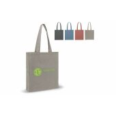 Schoudertas recycled katoen 140g/m² 38x42x10cm - Blauw