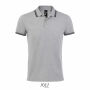 PASADENA MEN - PASADENA HEREN POLO 200 - 3XL - Grey Melange/ French Navy