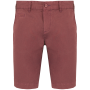 Herenbermuda met verwassen look Washed Marsala 54 FR