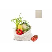 Herbruikbaar groente &amp; fruit zakje OEKO-TEX® katoen ecru 40x45cm - Ecru