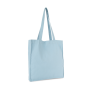 Totebag met bodem en ruimteplooi Washed Dream Blue One Size