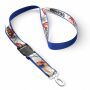 Afneembare polyester keycord met gesublimeerde satijnen overlay