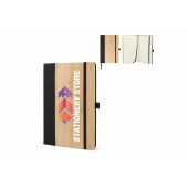 Notitieboek bamboe &amp; R-PET A5 - Zwart