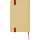 Reed A6 gerecycled notitieboek met harde kaft en effen pagina's - Rood