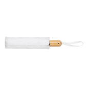 21" Impact AWARE™ RPET 190T bamboe auto open/dicht paraplu, wit