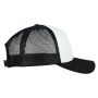 FOAM TRUCKER CAP CURVED VISOR, BLACK / WHITE / BLACK, One size, FLEXFIT