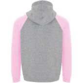 Badet unisex tweekleurige hoodie - Gemêleerd grijs/Lichtroze - 3XL