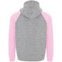 Badet unisex tweekleurige hoodie - Heather grijs/Lichtroze - 3XL